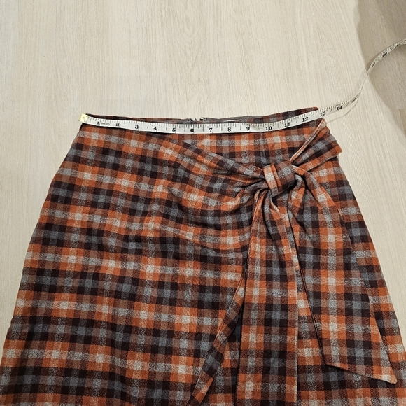 Wilfred tie front wrap mini skirt cashmere and wool - Picture 9 of 9